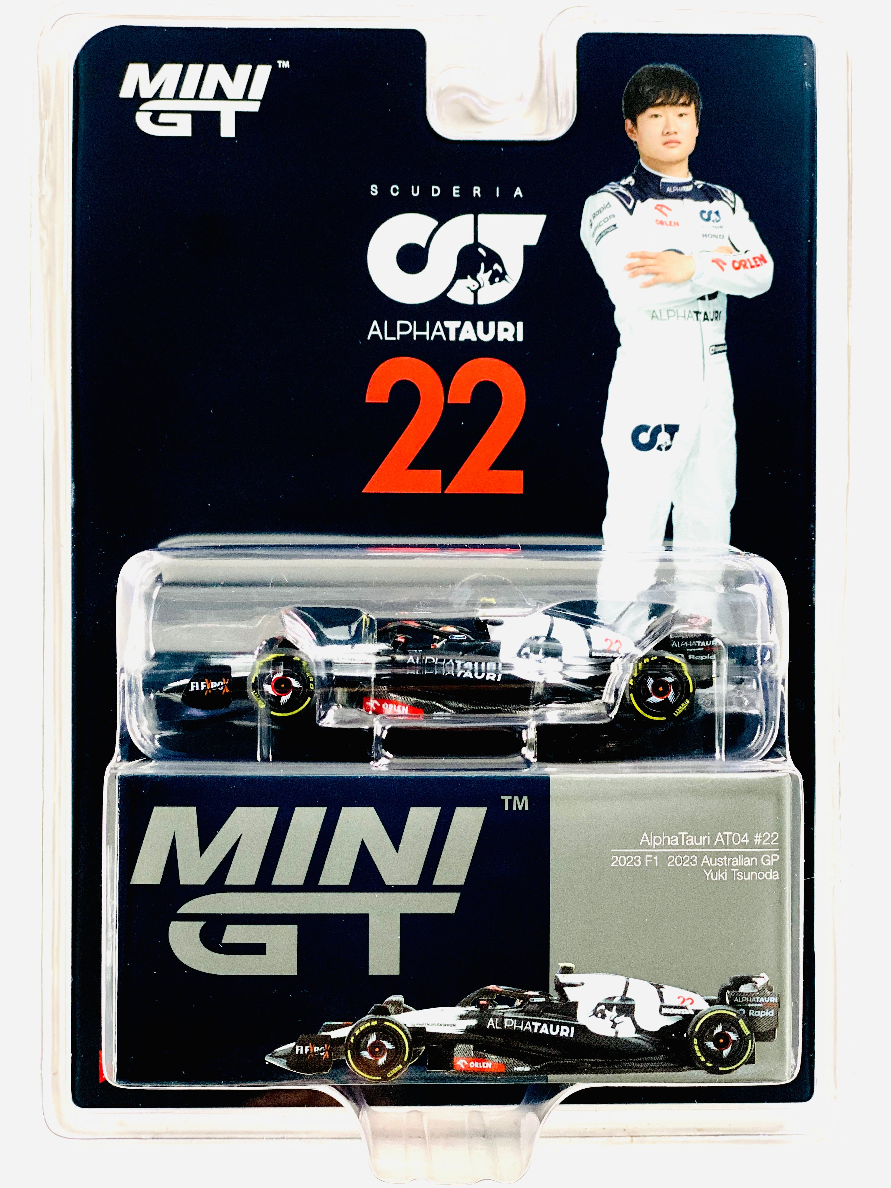 Mini GT Mijo Exclusive AlphaTauri AT04 #22 Yuki Tsunoda 2023 F1 2023 Australian GP #726
