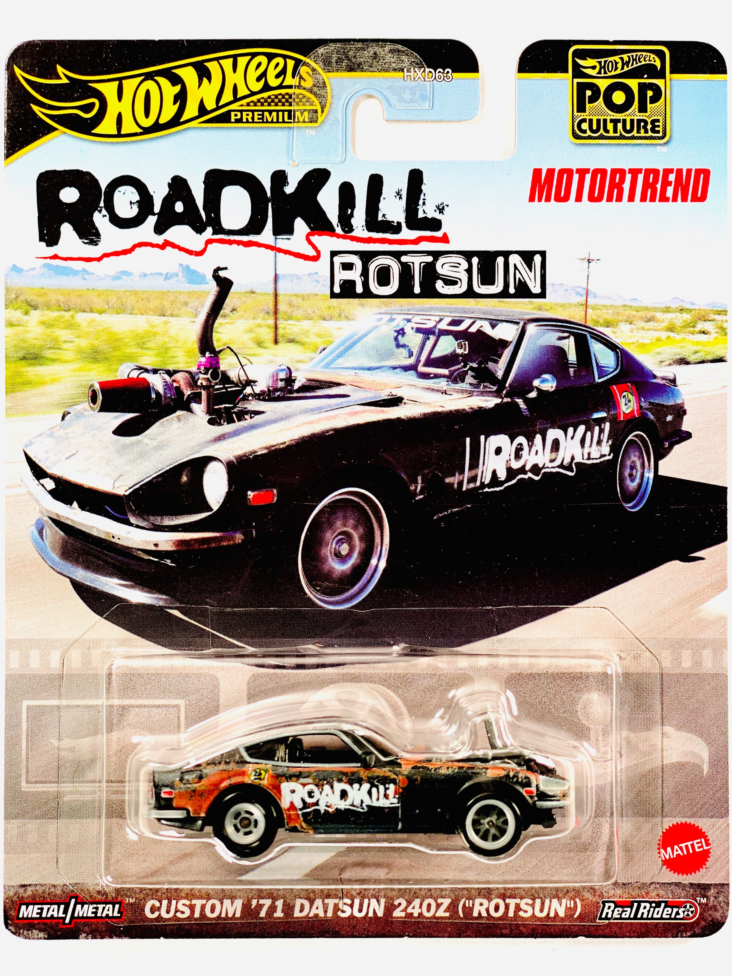 Hot Wheels 2024 Pop Culture Custom '71 Datsun 240Z Rotsun - Damaged Card/Blister