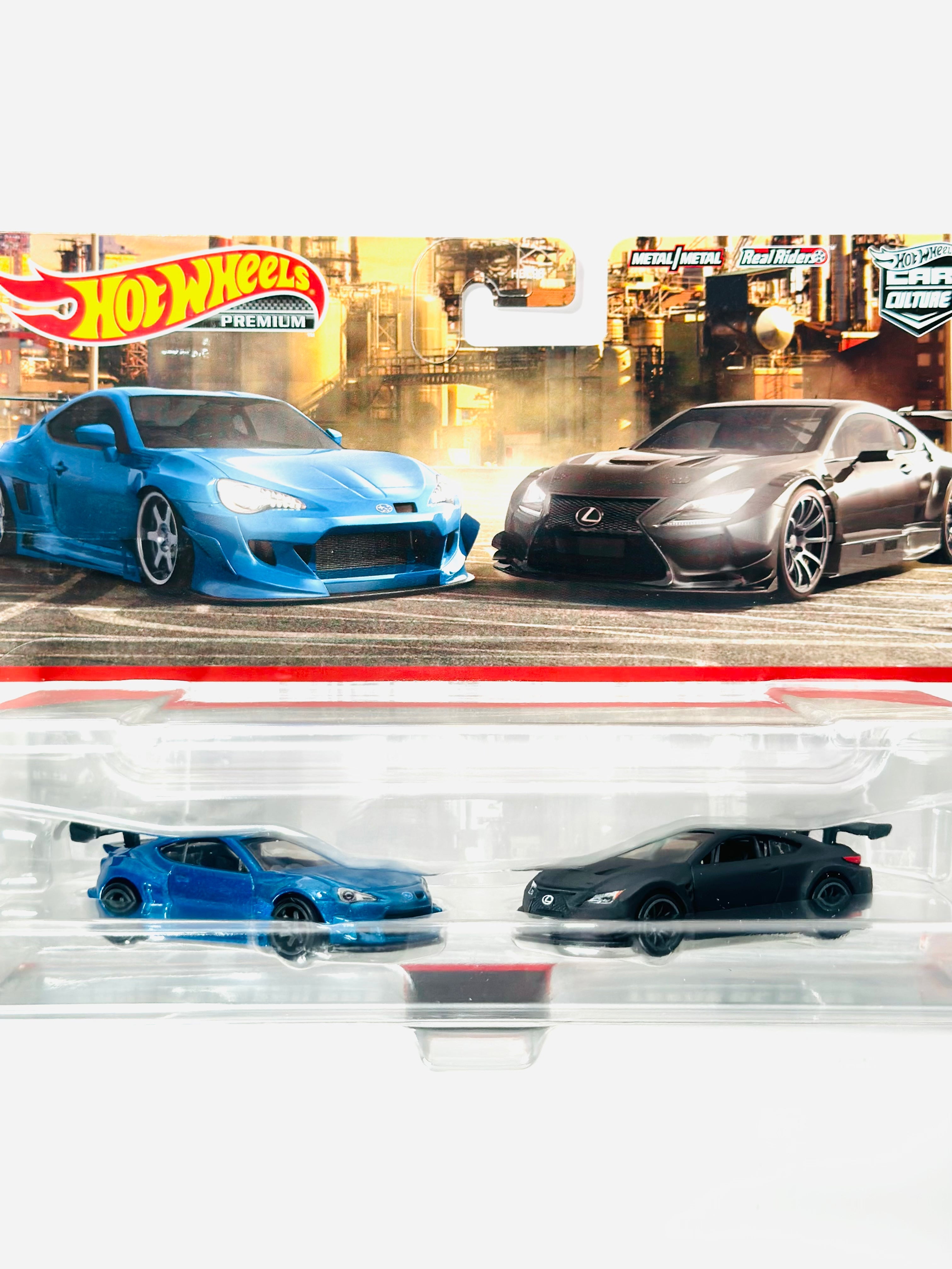 Hot Wheels 2023 Target Exclusive 2 Pack Pandem Subaru BRZ & Lexus RC F GT3 - Damaged Card