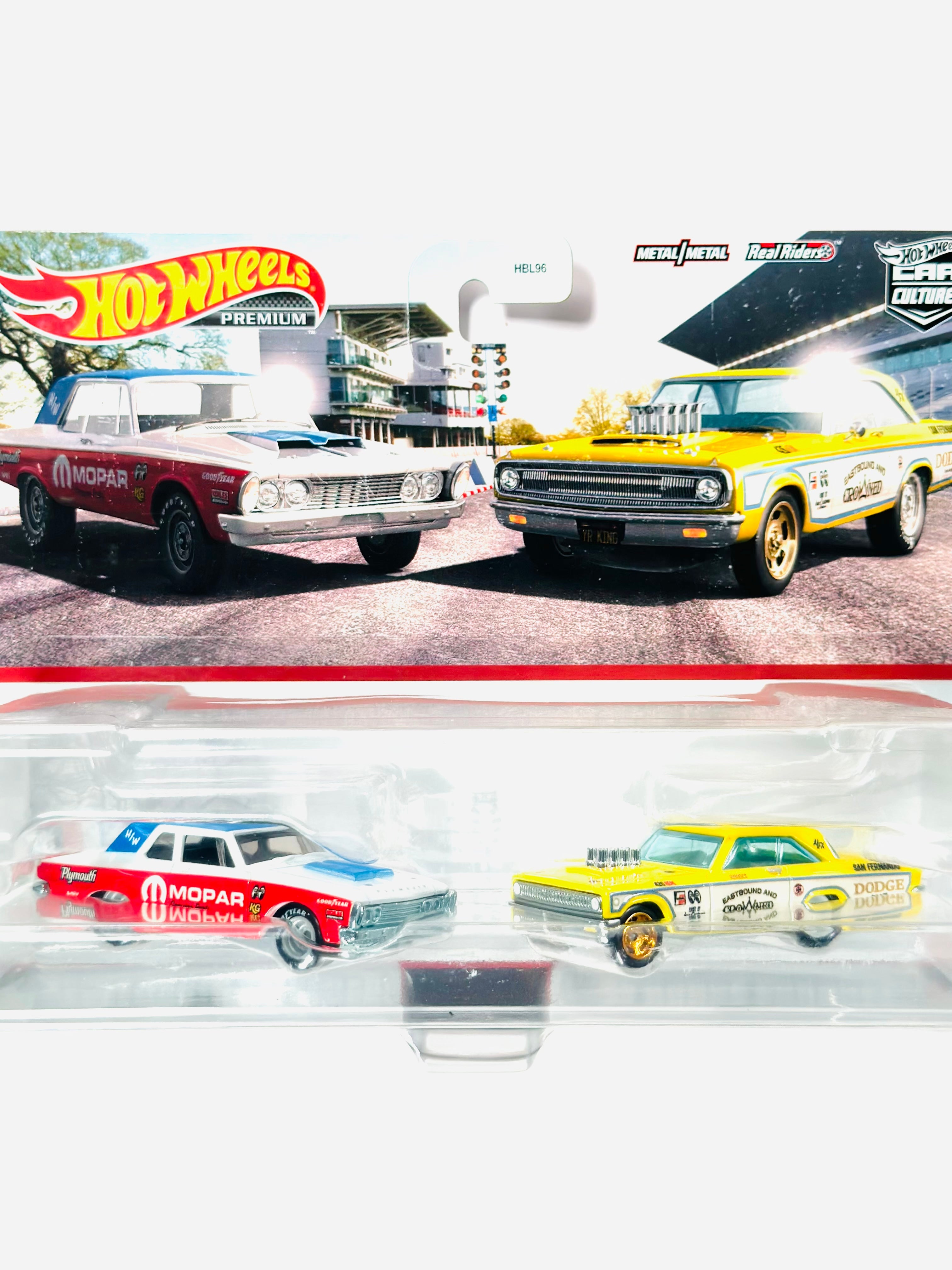 Hot Wheels 2023 Target Exclusive 2 Pack '63 Plymouth Belvedere 426 Wedge & '65 Dodge Coronet - Damaged Card