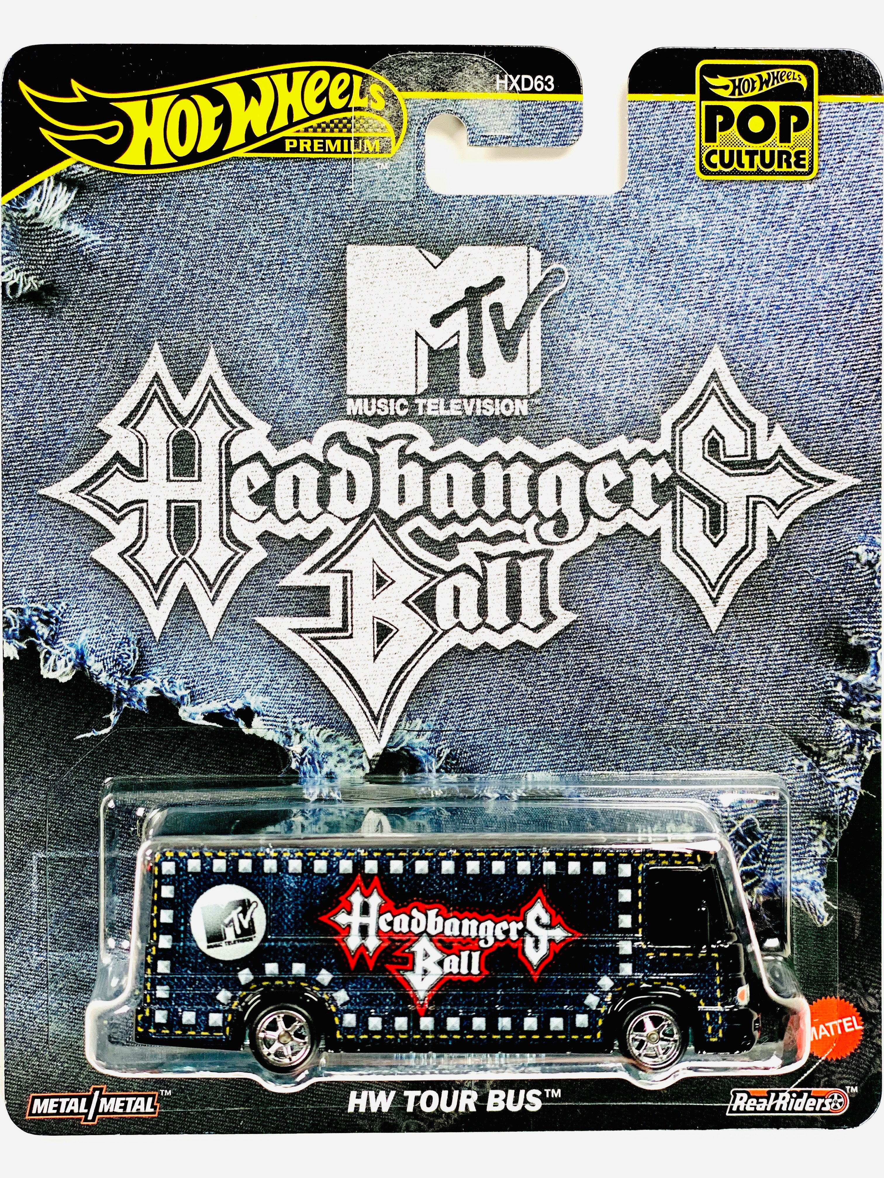 Hot Wheels 2025 Pop Culture Case K MTV Headbangers Ball HW Tour Bus - Damaged Card