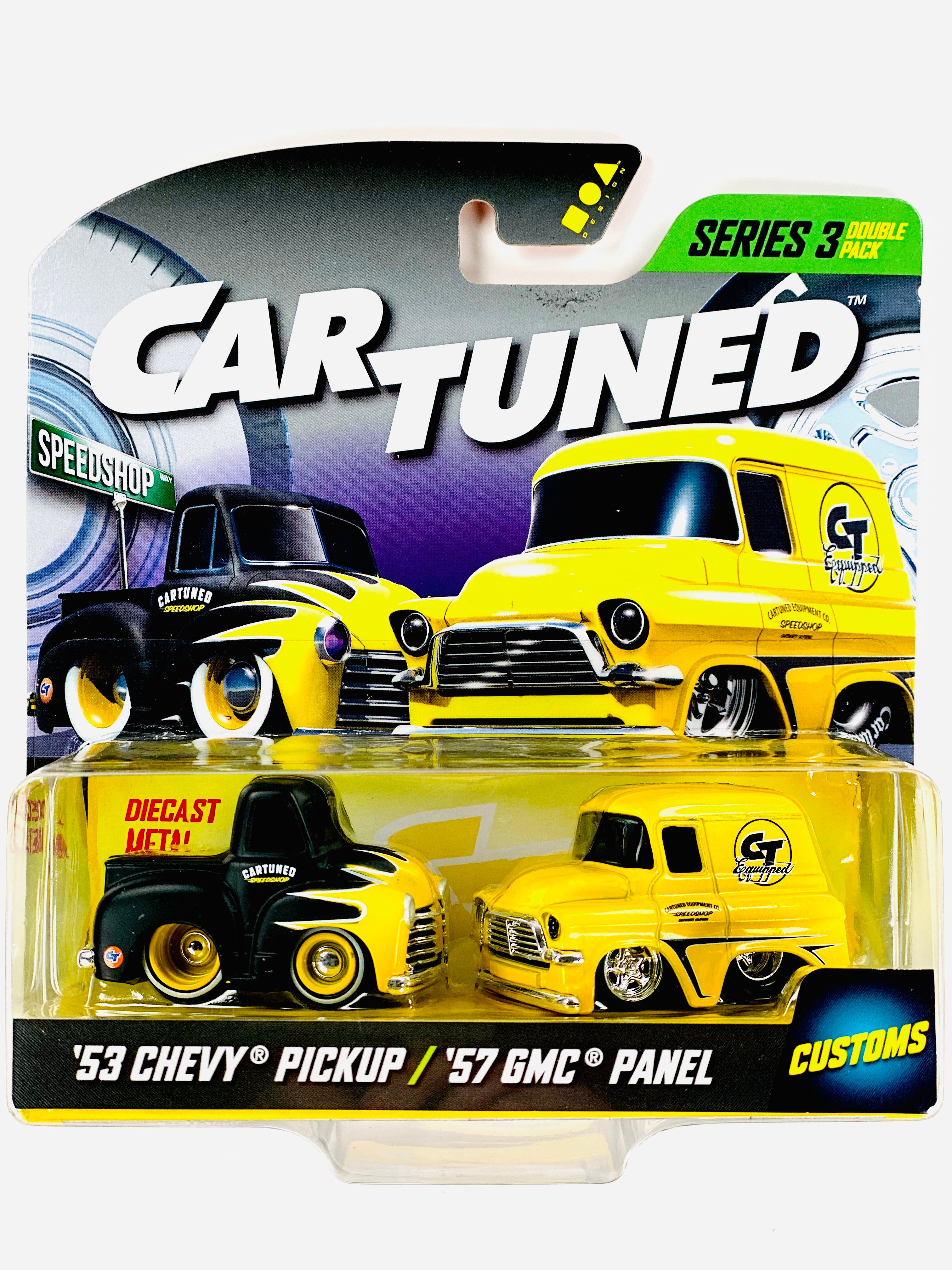 Car Tuned Mijo Exclusive 1953 Chevrolet Pickup and 1957 GMC Panel 2-Pack