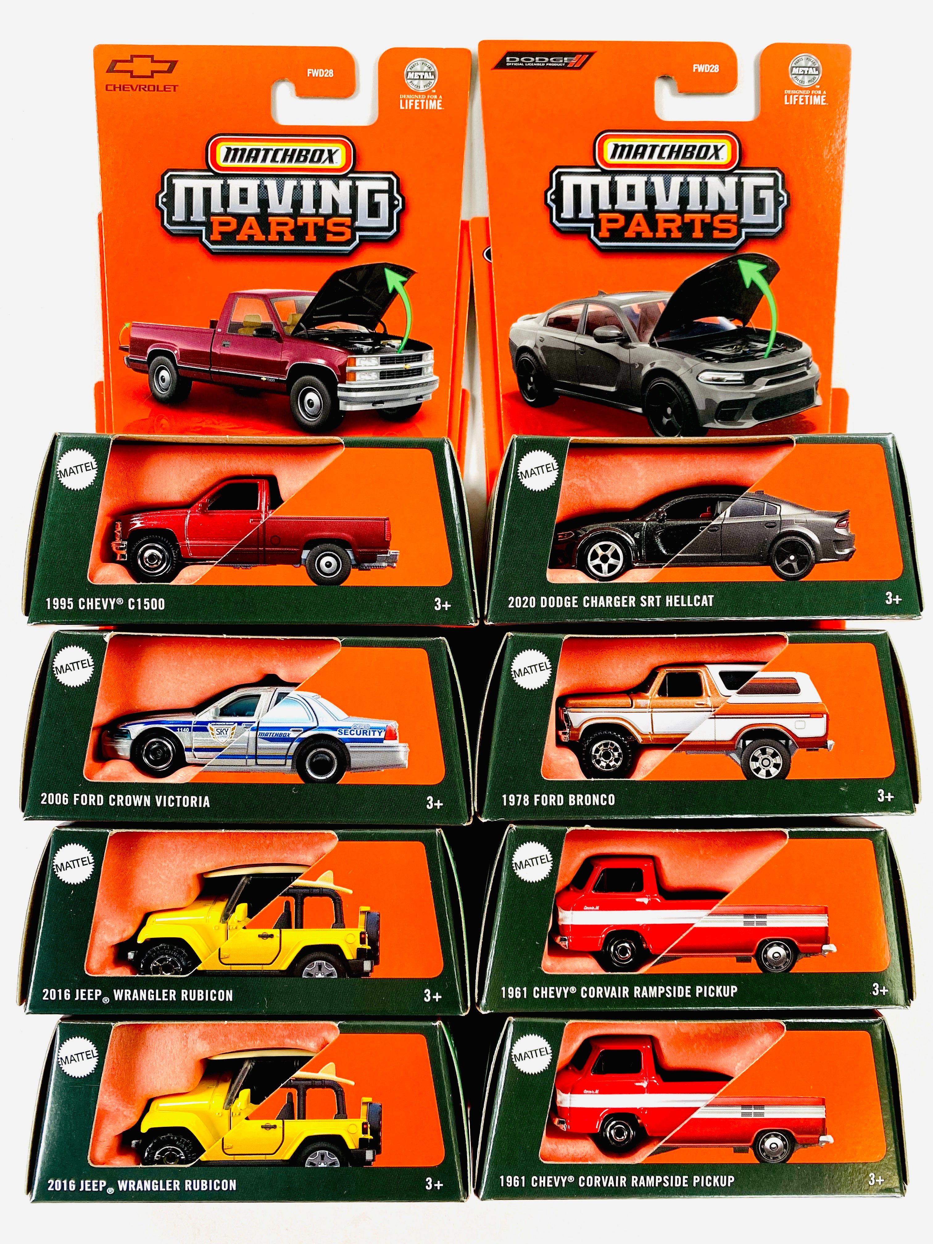 Matchbox 2025 Moving Parts Factory Sealed Case C (8 Cars)