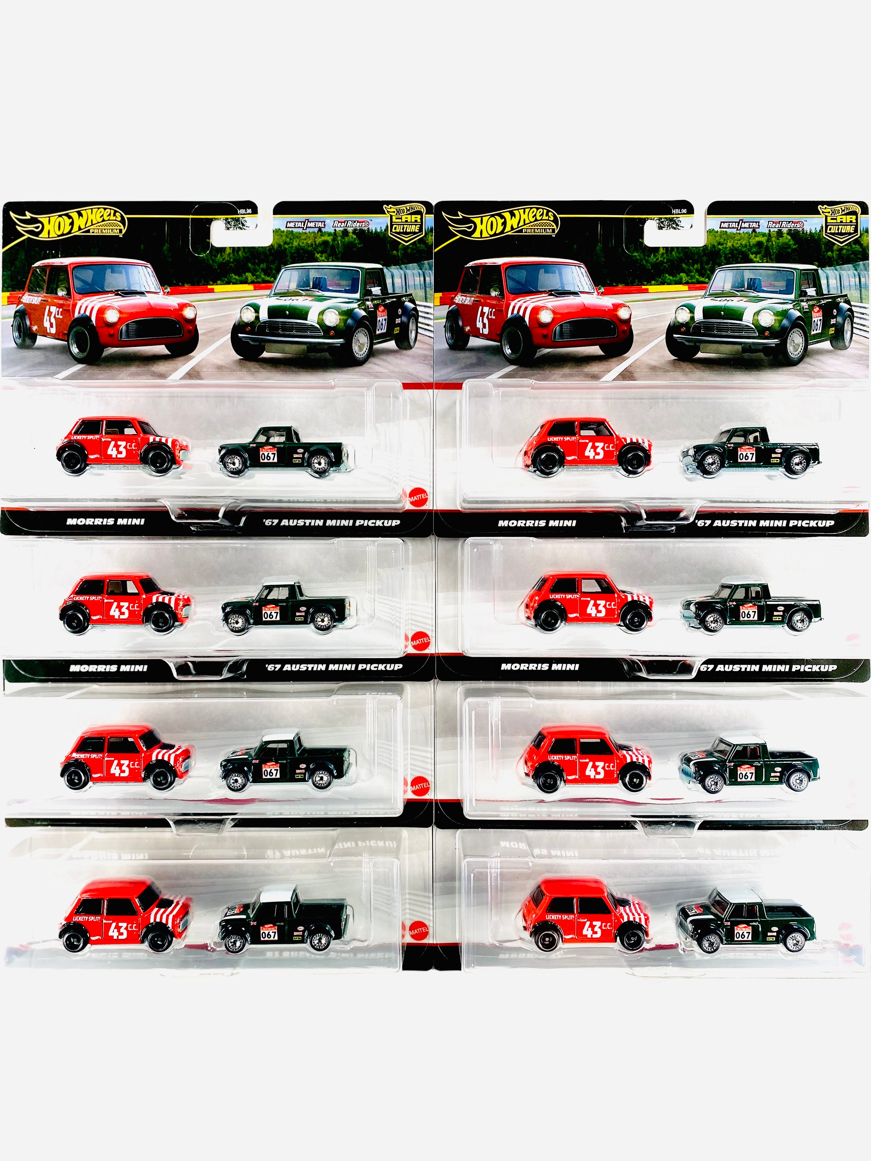 Hot Wheels 2025 Target Exclusive 2 Pack Morris Mini & '67 Austin Mini Cooper Solid Pack (8 Pieces) - Damaged