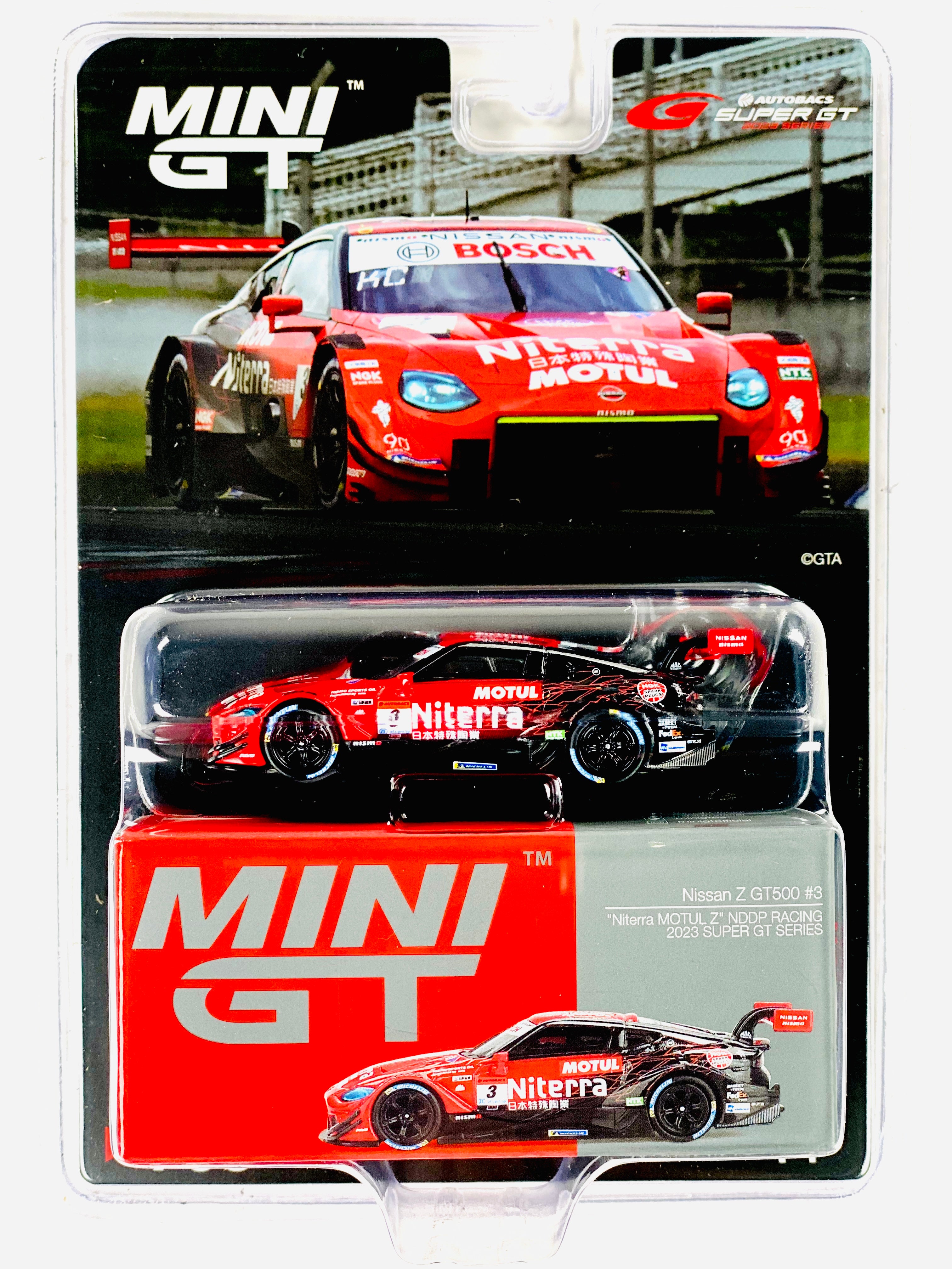 Mini GT Japan Exclusive Nissan Z GT500 #3 “Niterra MOTUL Z” NDDP RACING 2023 SUPER GT SERIES Series #765