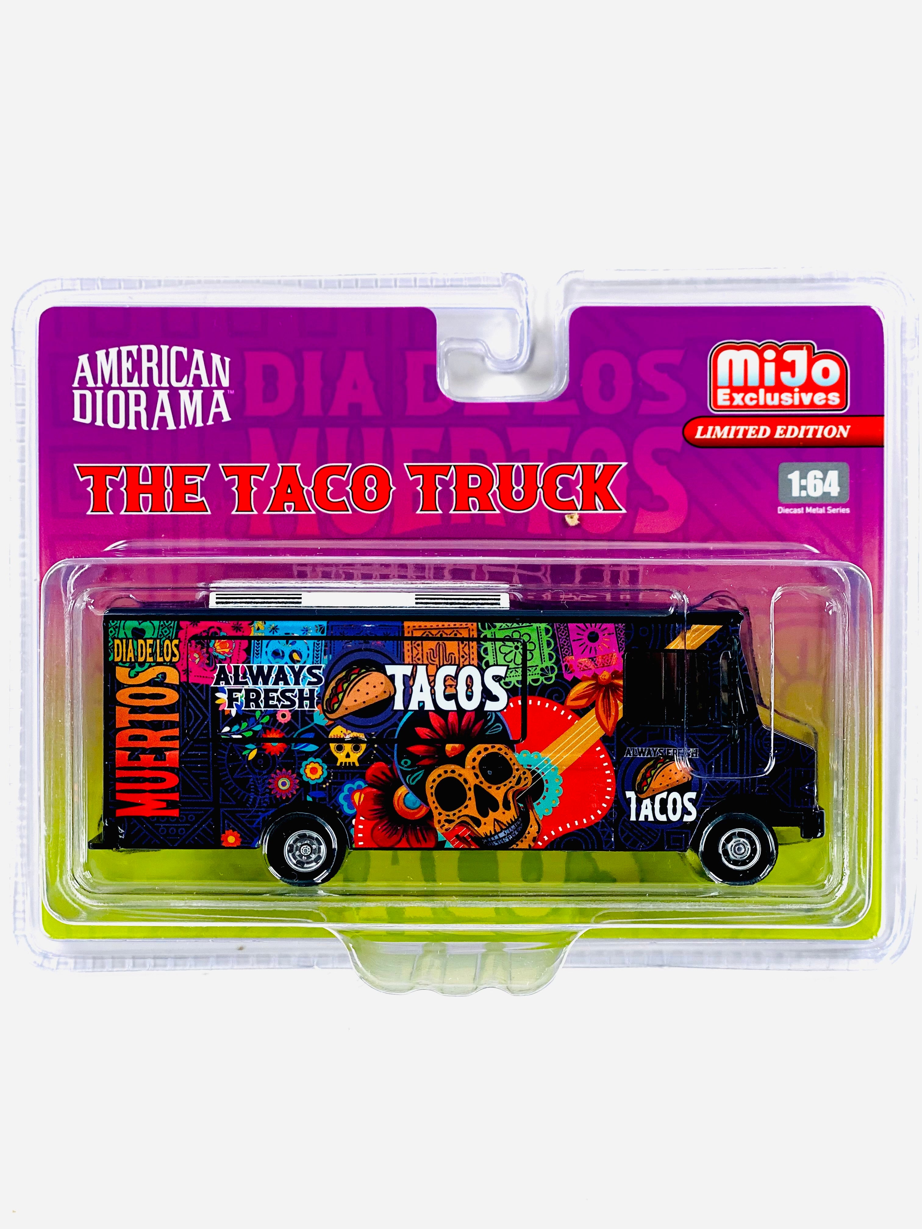 American Diorama Mijo Exclusive Dia De Los Muertos Food Truck Taco Truck DOTD
