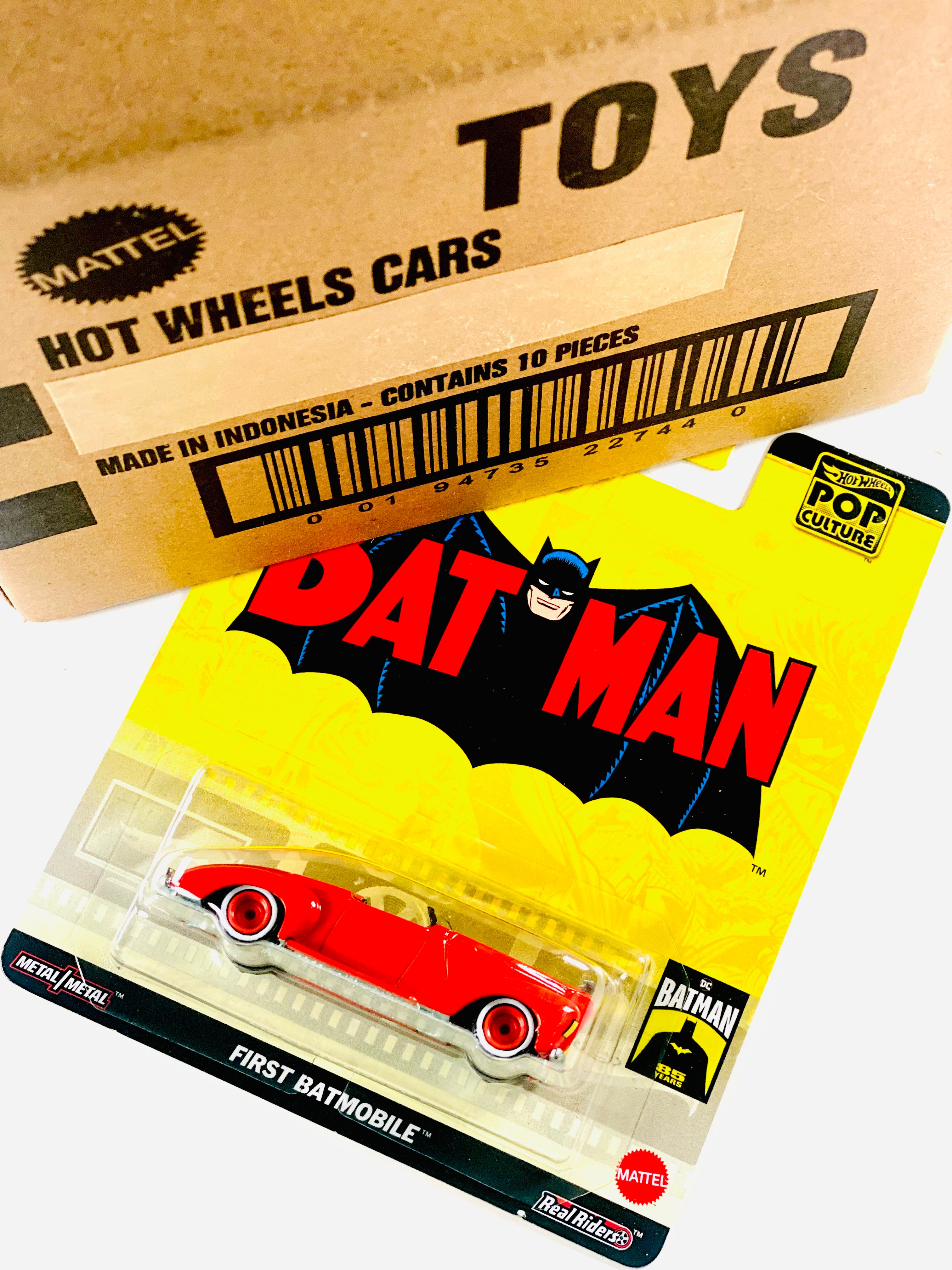 Hot Wheels 2024 Pop Culture Case B First Batmobile Solid Pack (10 Cars)