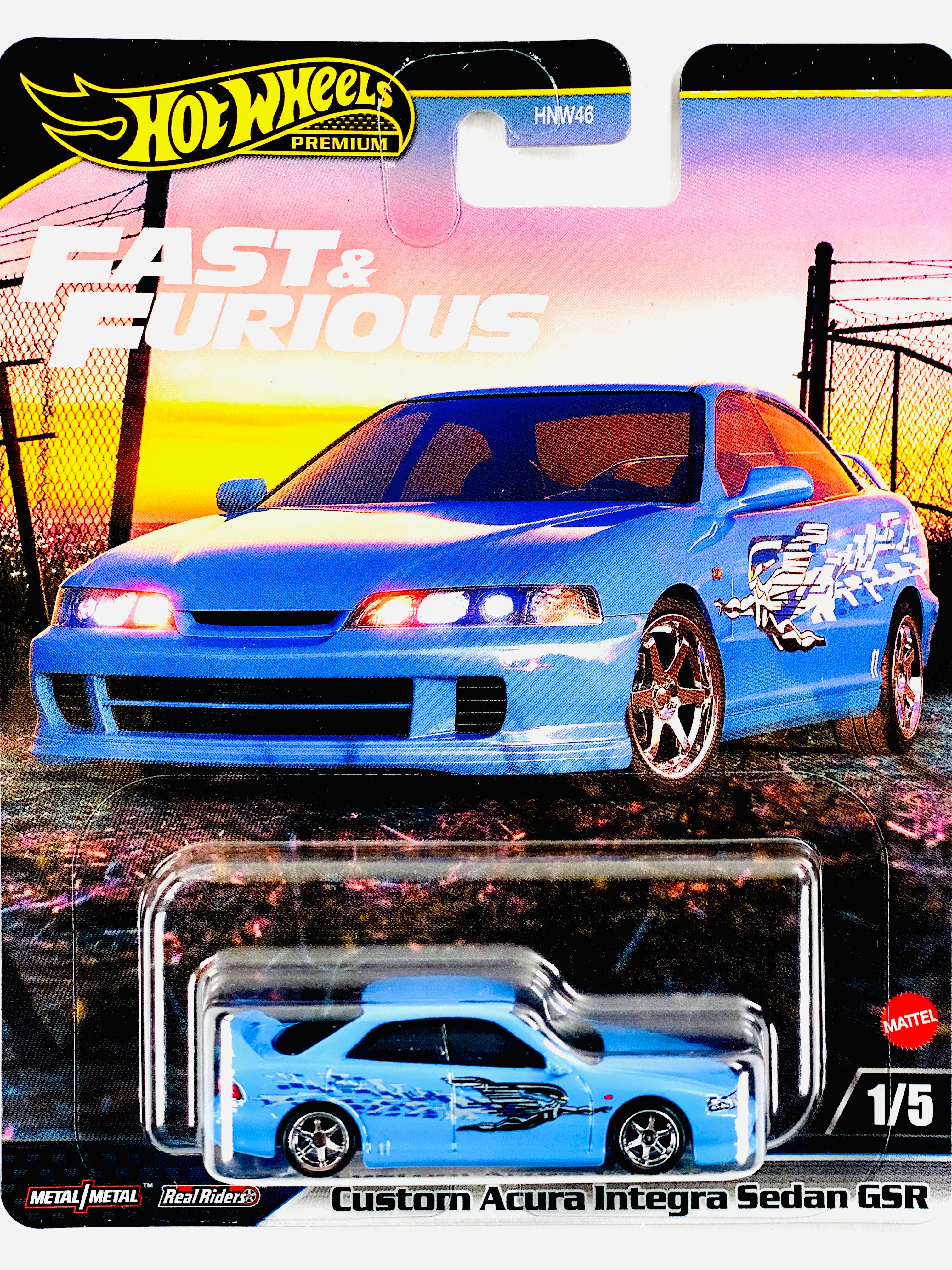 Hot Wheels 2024 Fast & Furious Case G Custom Acura Integra Sedan GSR - Damaged Card/Blister