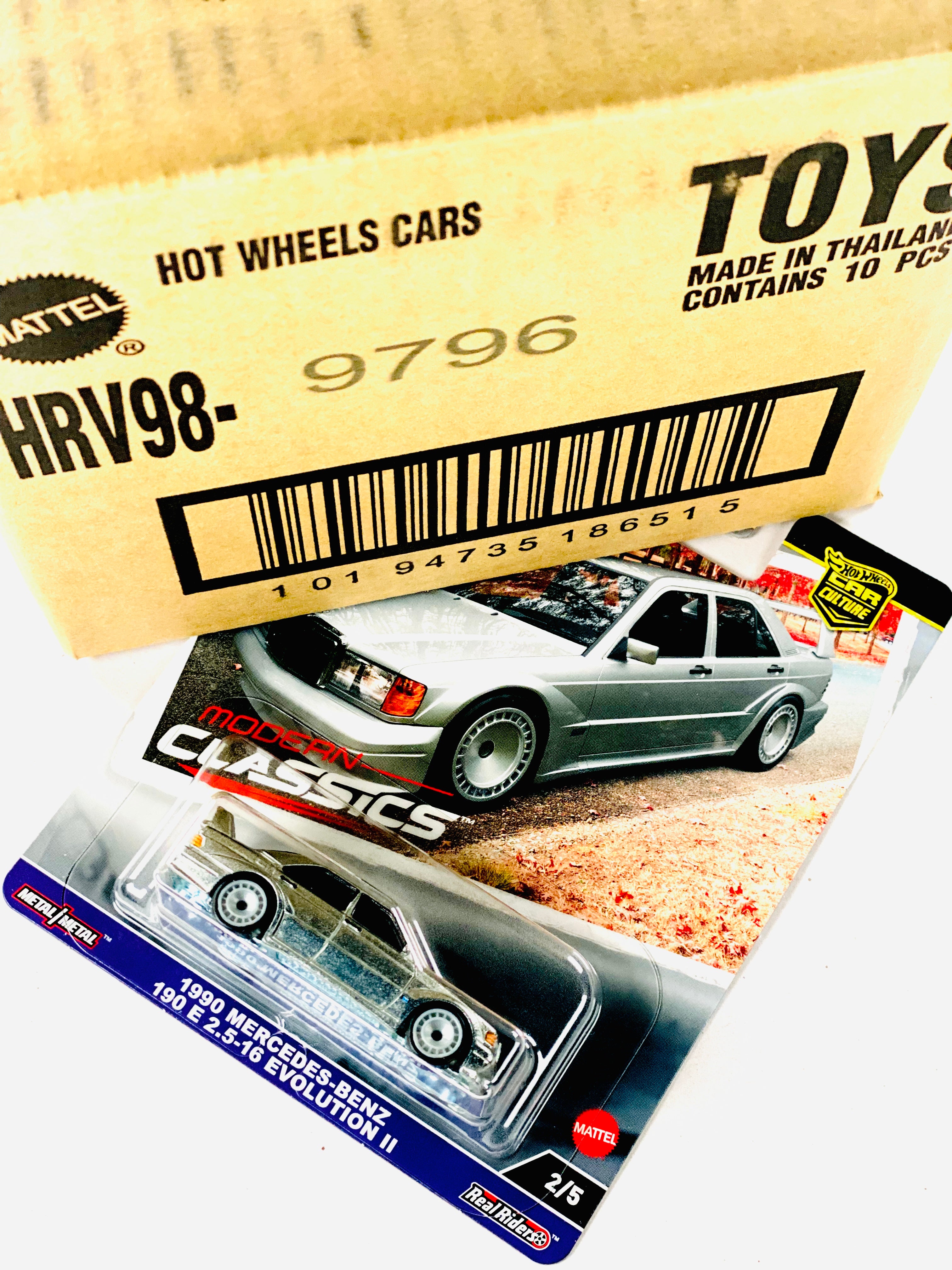 Hot Wheels 2024 1990 Mercedes-Benz 190 E 2.5-16 Evolution II Factory Sealed Solid Pack (10 Cars)