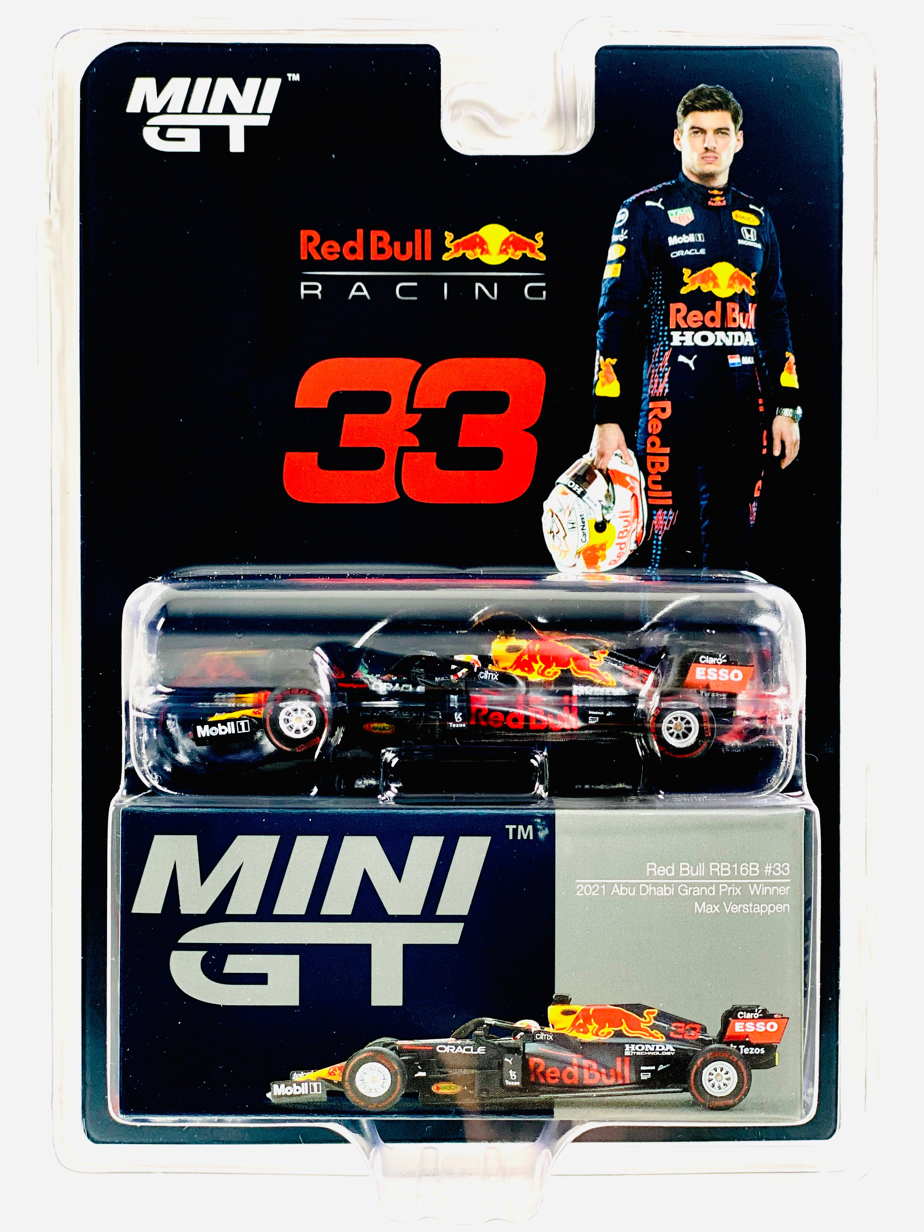 Mini GT Mijo Exclusive Red Bull RB16B #33 Max Verstappen 2021 Abu Dhabi Grand Prix Winner #835