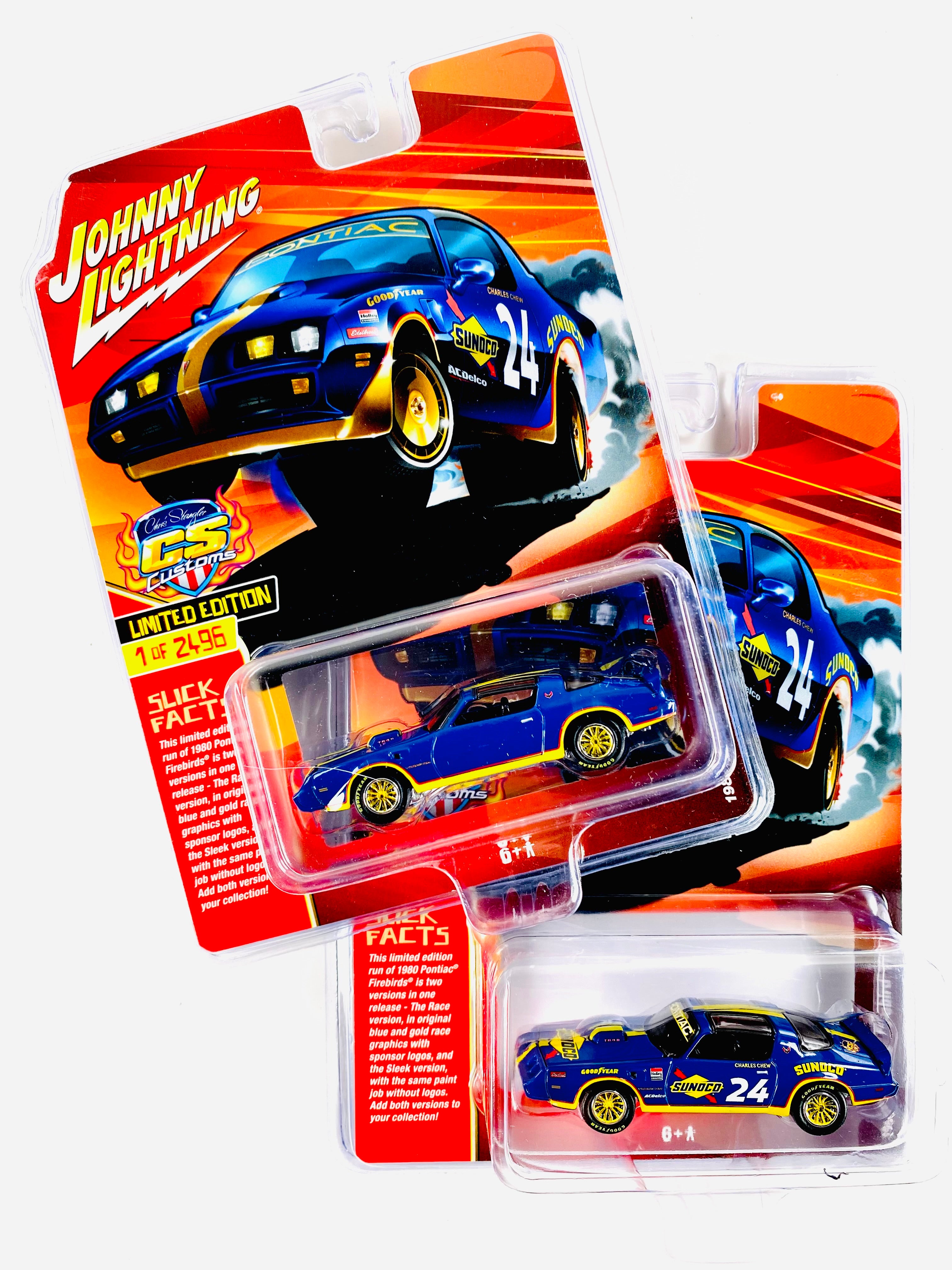 Johnny Lightning Sunoco Trans AM Tampo/No Tampo Pair (2 Cars)