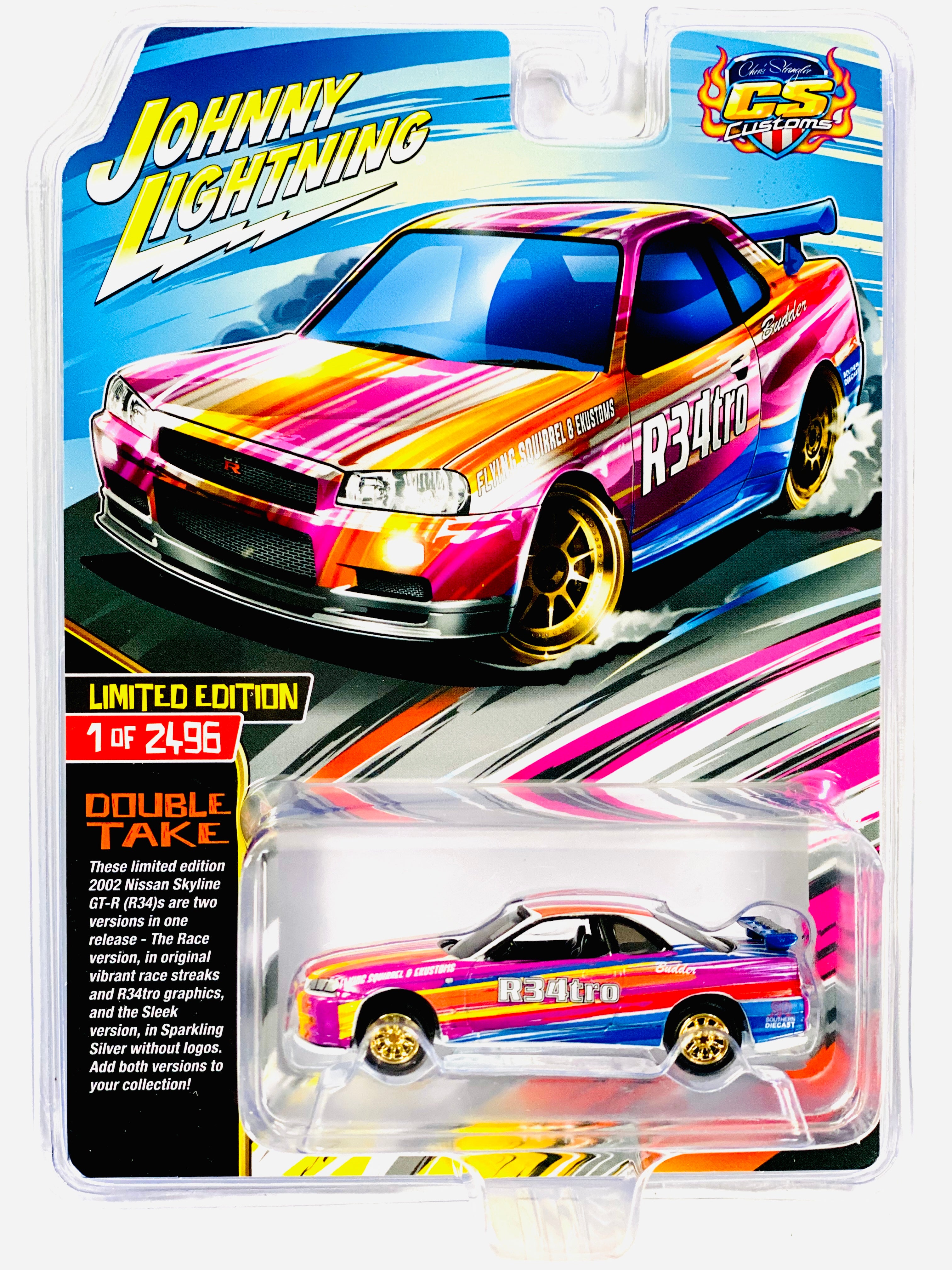 Johnny Lightning 2002 Nissan Skyline GT-R (R34) W/ Tampo  Chase