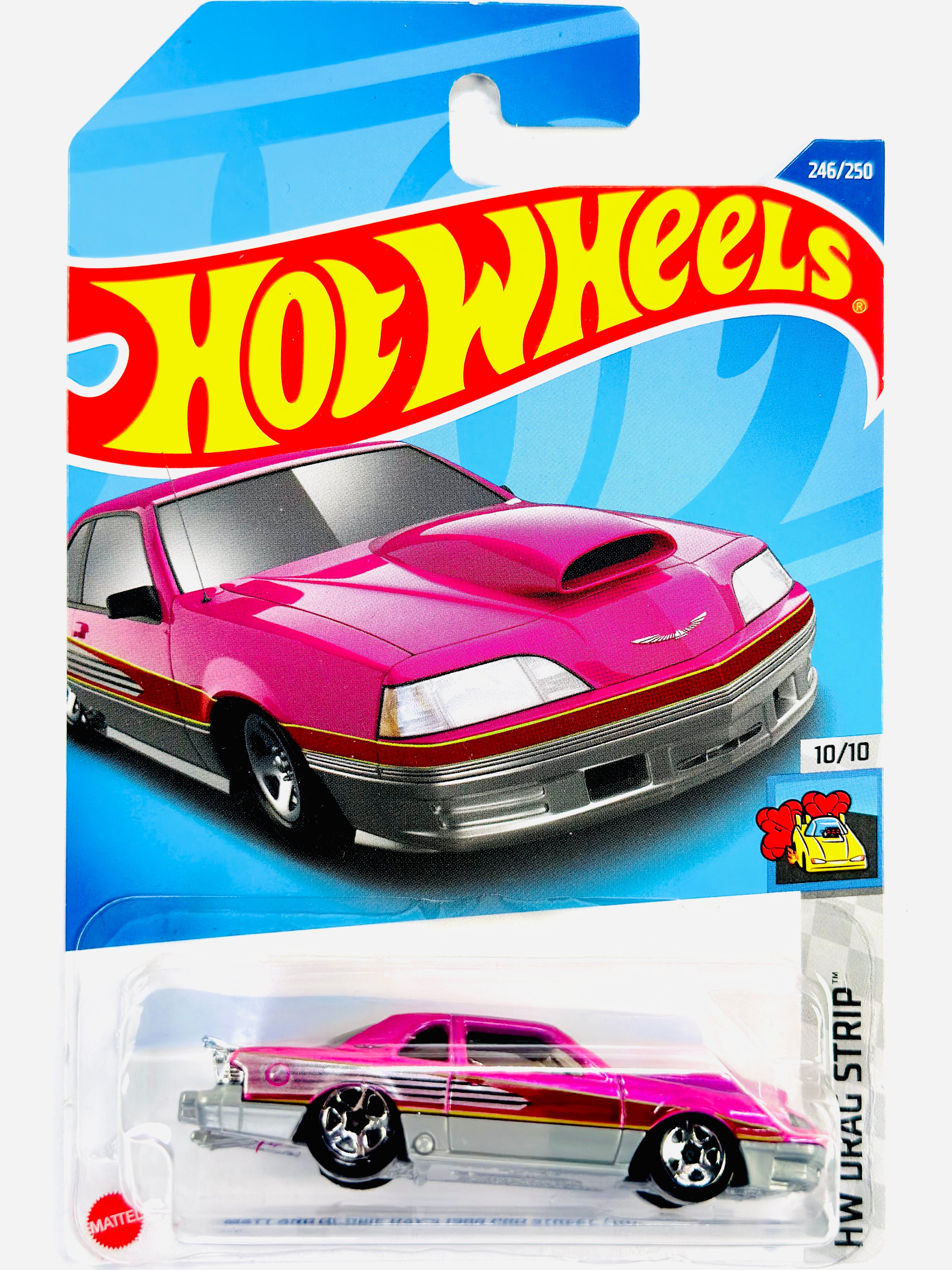 Hot Wheels HW Drag Strip Matt and Debbie Hay's 1988 Pro Street Thunderbird Pink - Damaged Card/Blister