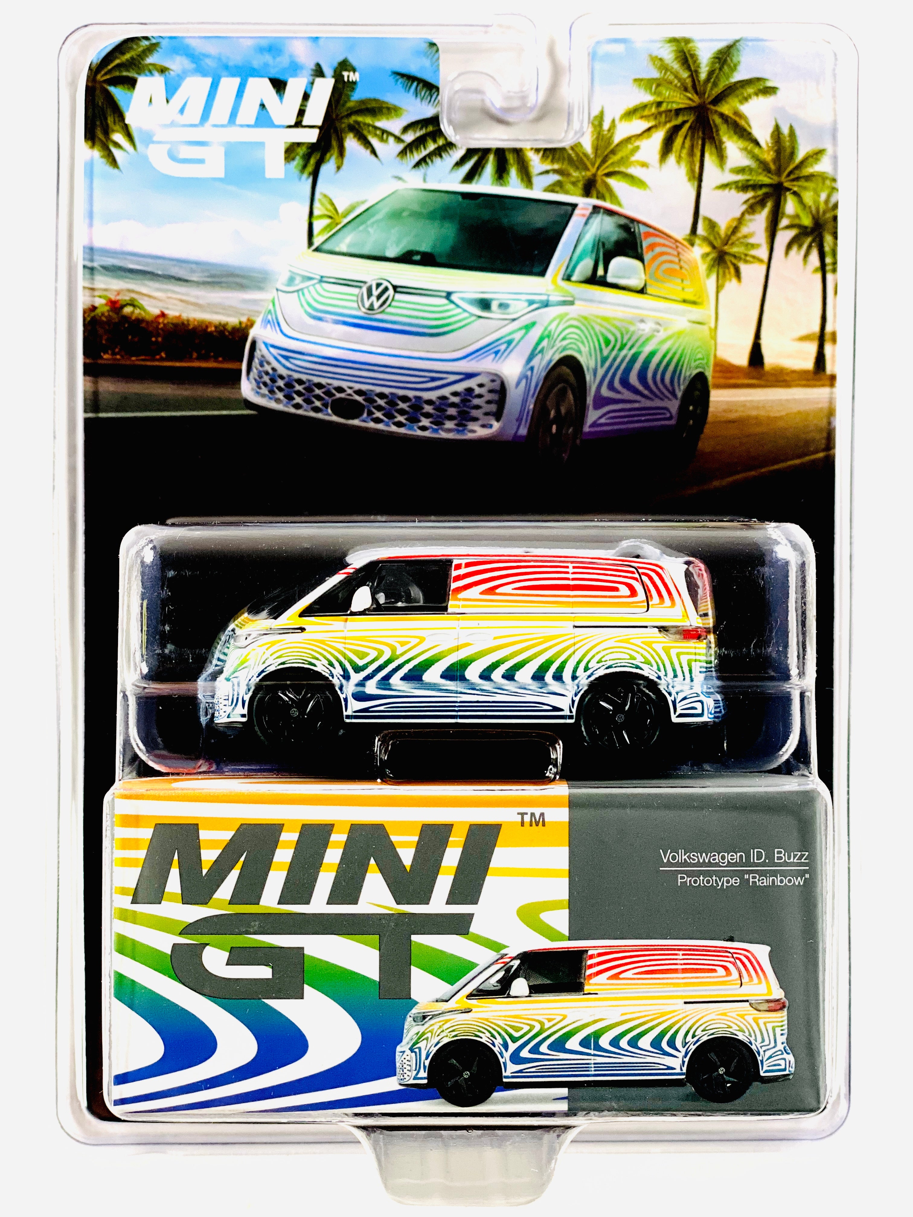 Mini GT Mijo Exclusive Volkswagen ID. Buzz Prototype “Rainbow” #899