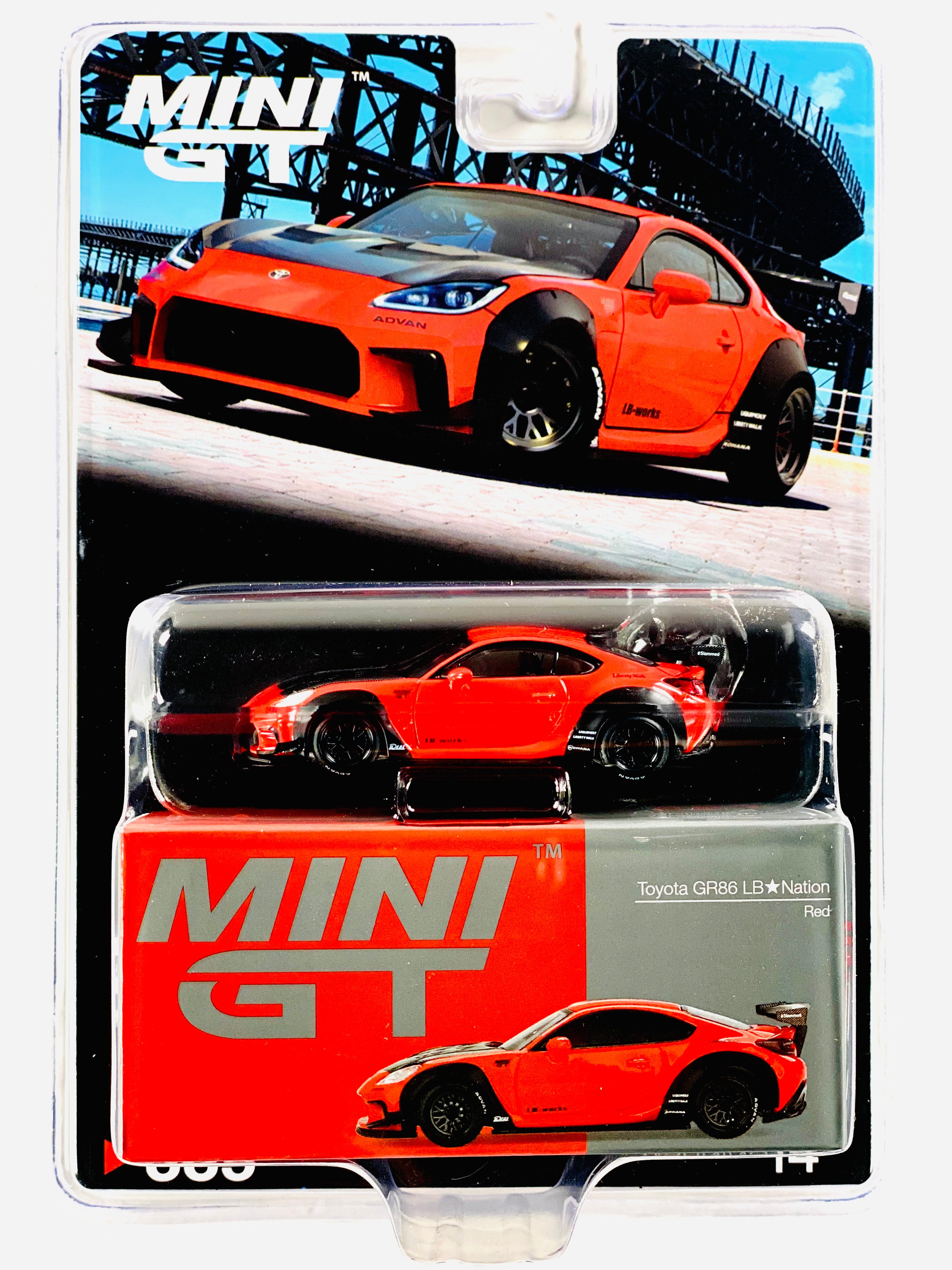 Mini GT Mijo Exclusive Toyota GR86 LB-Nation Red #885