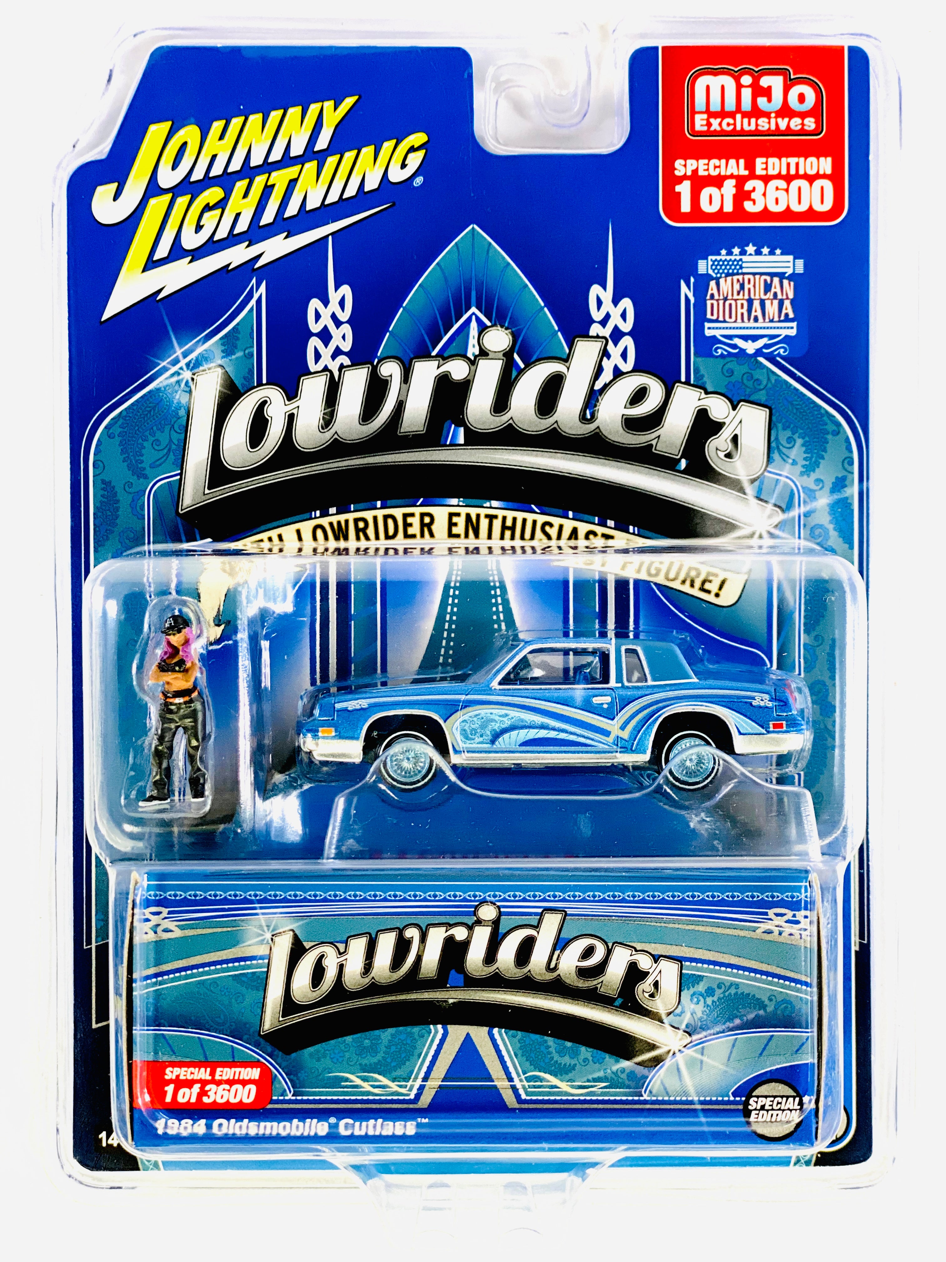 Johnny Lightning Mijo Exclusive 1984 Oldsmobile Cutlass Lowrider W/ Figure